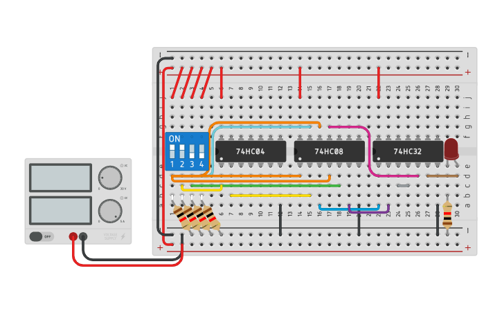 Circuit design Problem No.1 Simplified | Tinkercad