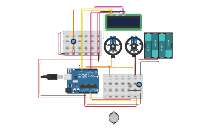 Circuit design Smart Curtain - Tinkercad