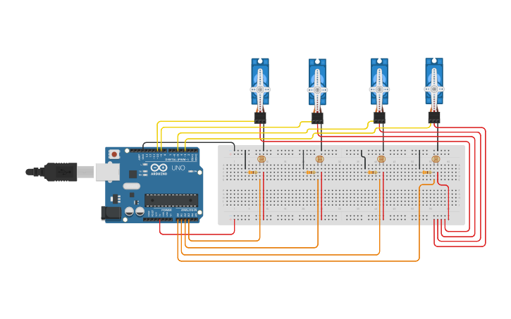 Circuit design arduino proje - Tinkercad