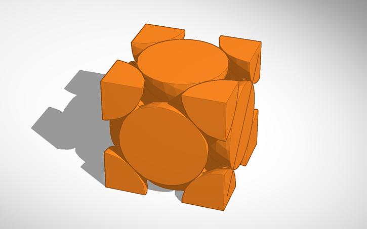 3D design Face Centered Cubic Packing Structure - Tinkercad