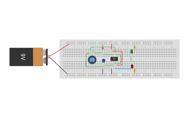 Circuit design 555 - Tinkercad