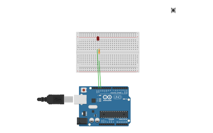 Circuit design Arduino con un led - Tinkercad