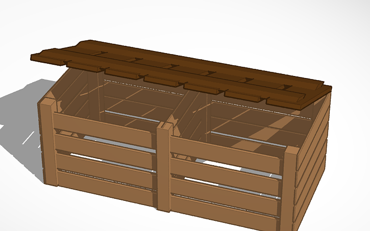 Compost Shed Solidworks 3D design Compost - Tinkercad