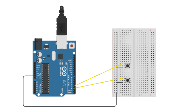 Circuit design Counting to 10 with the Arduino Library - Tinkercad