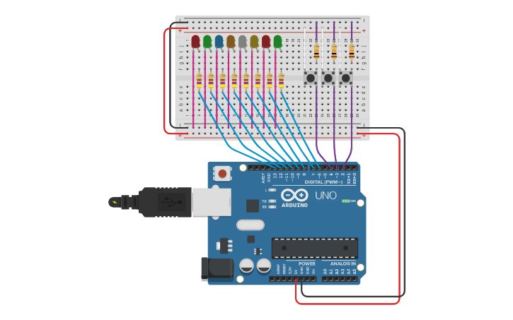 Circuit design Activity 2 (Microp) - Tinkercad