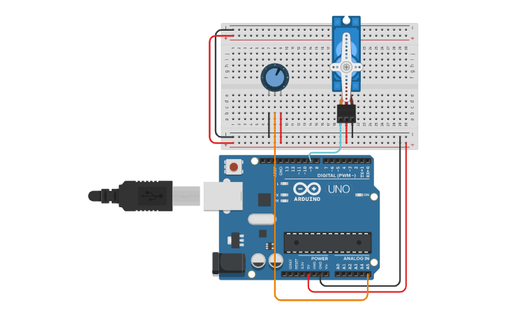 Circuit design SERVOMOTOR ARDUINO - Tinkercad
