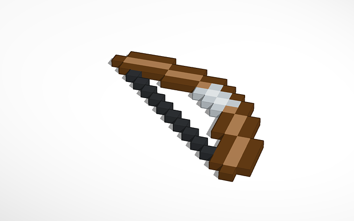 3D design Minecraft Bow - Tinkercad