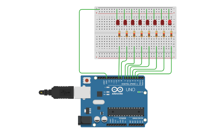 Circuit design led - Tinkercad