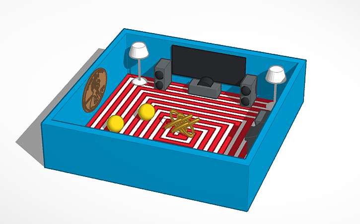 3D design living room - Tinkercad