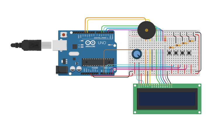 Circuit design Timer com Arduino - Tinkercad