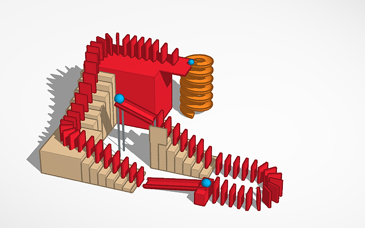 3D design Rube Goldberg Machine - Tinkercad