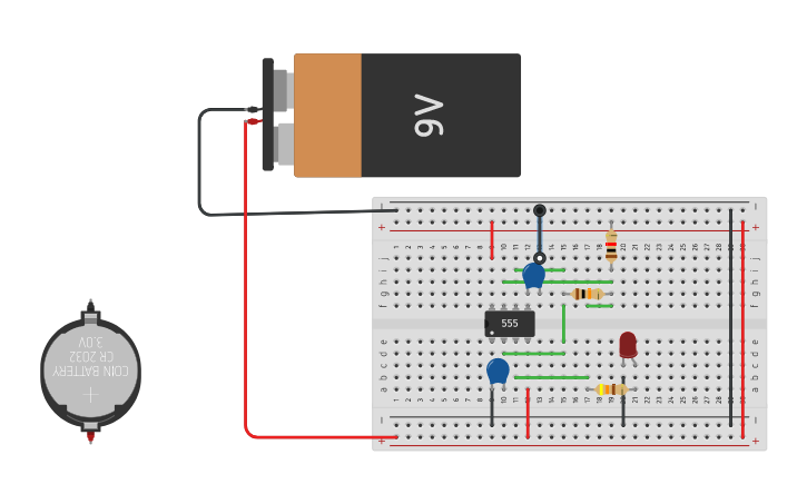 Circuit design Blinking LED - Tinkercad