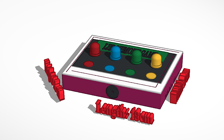 3D design LED MEMORY GAME - Tinkercad