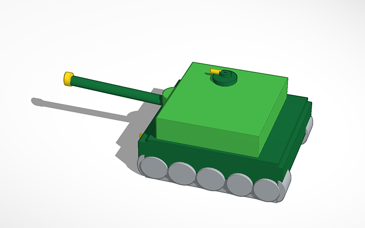 3D design simple tank - Tinkercad
