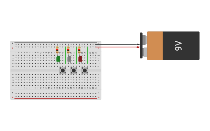 Circuit Design Circuito 3 Leds - Tinkercad