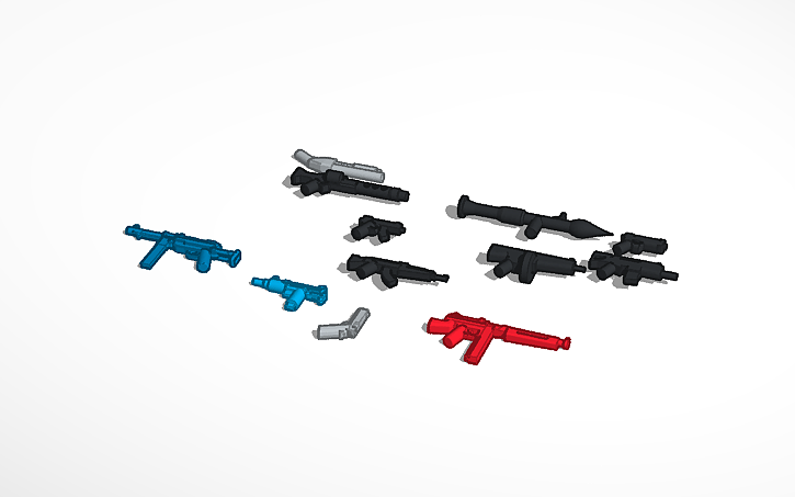 3D design LEGO® Guns: Pack 1 - Tinkercad