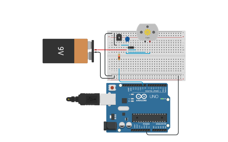 Circuit design EXPERIMENT 4C - SERIAL DC MOTOR CONTROL | Tinkercad