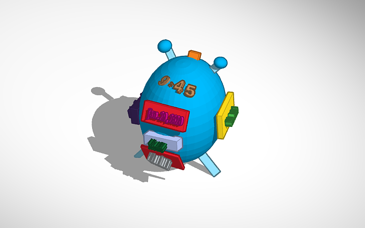 3D design Alarm Clock 2040 - Tinkercad