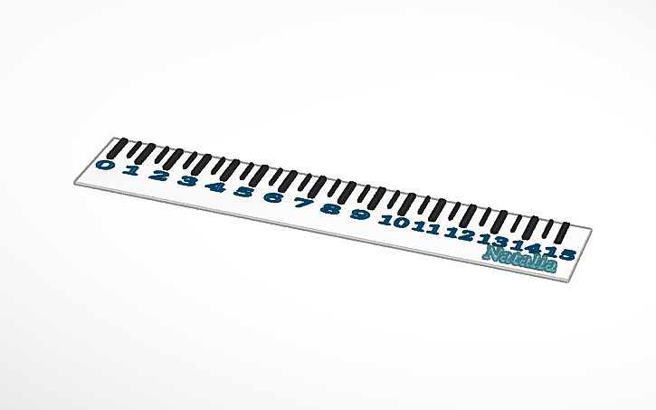3D design Righello - Tinkercad