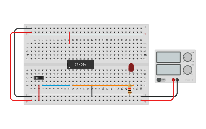 Circuit design HEX INVERTER - Tinkercad