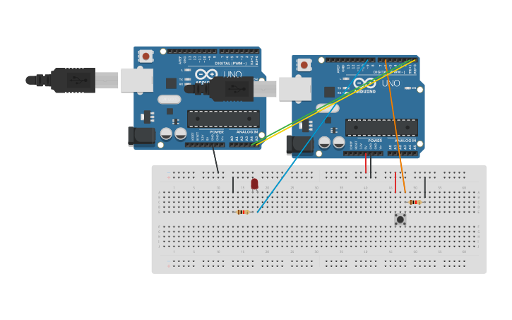Circuit design I2C - Tinkercad