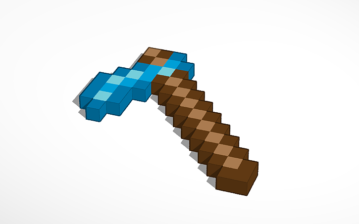 3D design Minecraft Diamond Hoe | Tinkercad