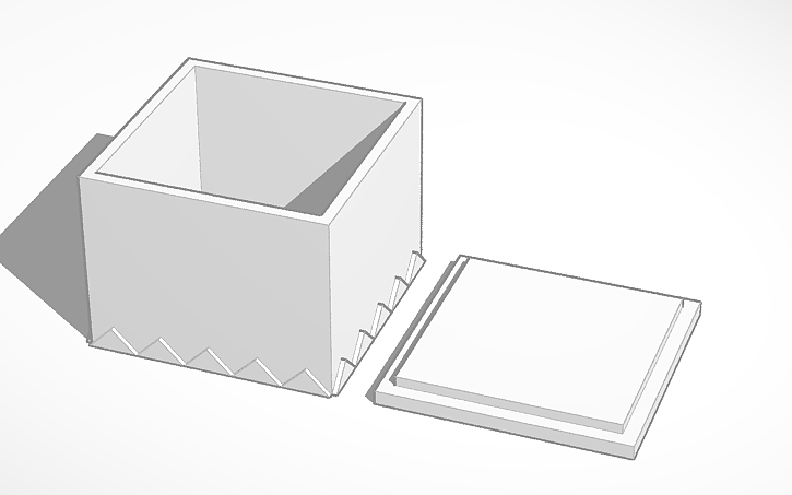 3D design Square Box (Basic) - Tinkercad