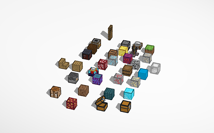 3D design Minecraft Blocks - Tinkercad