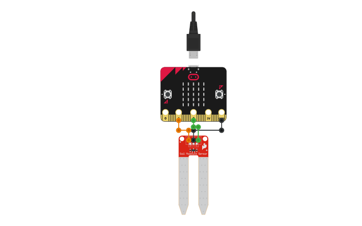 Circuit design Soil Moisture Sensor Micro Bit - Tinkercad