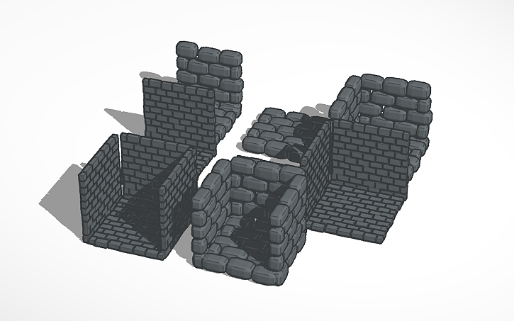 3D design dungeon tiles - Tinkercad