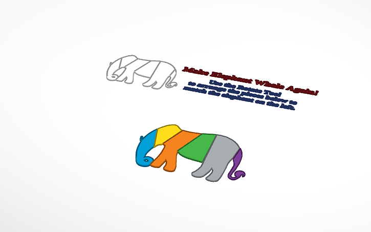 3D design MichaelB Elephant Rotation Puzzle - Level 2 - Tinkercad