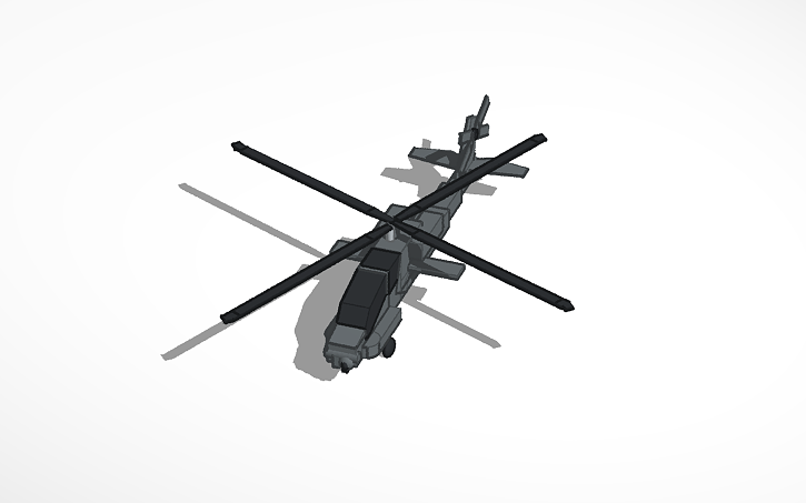 3d Design Ah-64 Apache Helicopter - Tinkercad