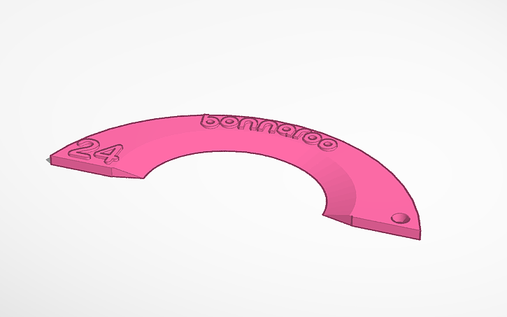3D design Bonnaroo Arch Keychain - Tinkercad