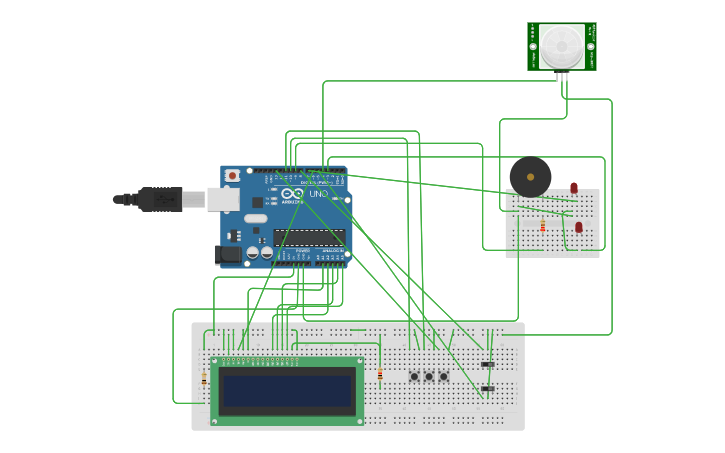 Circuit design Alarm System | Tinkercad