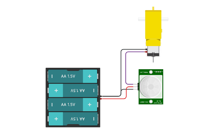 Circuit design Automatic Door - Tinkercad