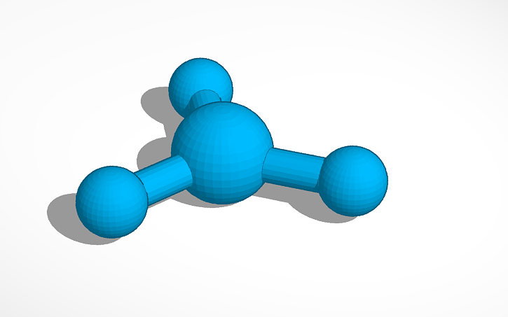 3d Design Trigonal Planar Molecule Tinkercad 4480