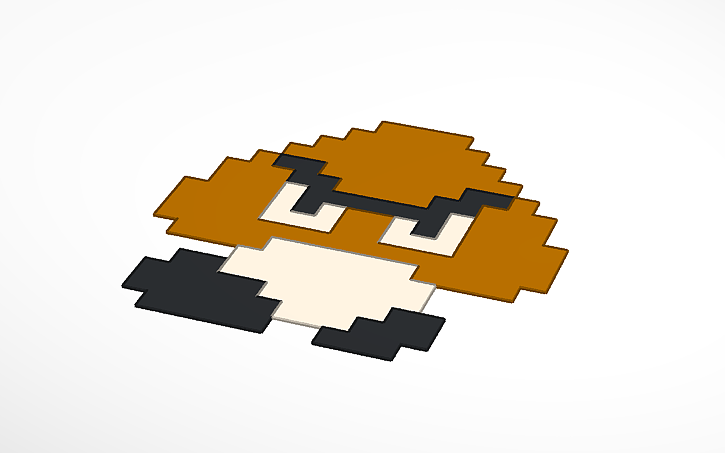 3D design 8-Bit Goomba | Tinkercad