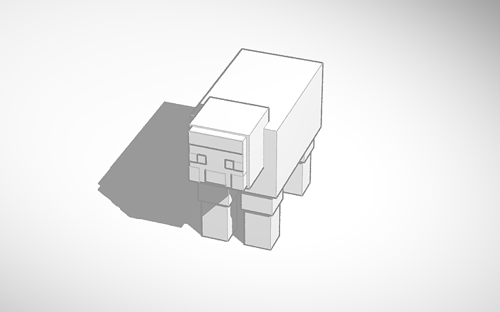 3d Design Minecraft Sheep Tinkercad 9791