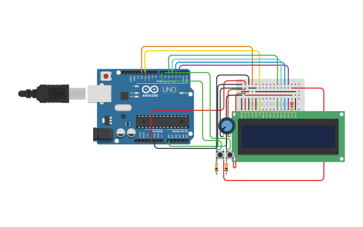 Circuit design Gauge Cluster LCD V2 (Engine RPM, gear) - Tinkercad