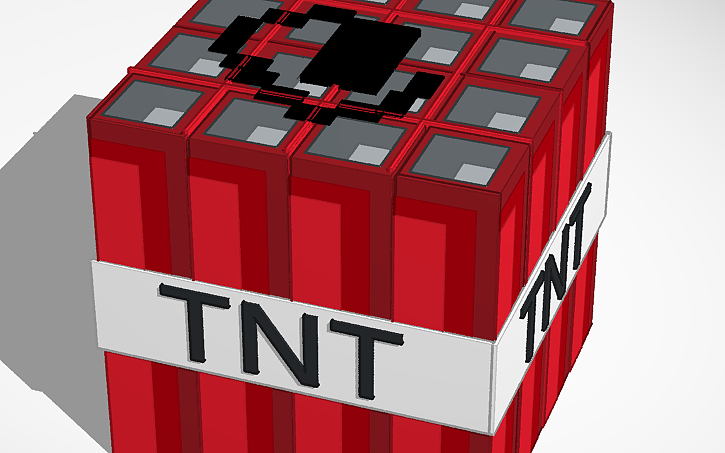 3D design TNT from Minecraft - Tinkercad