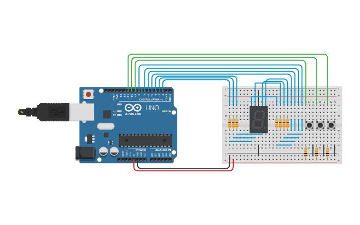 Circuit design UROT - QUIZ 04 - 7-SEGMENT DISPLAY USING PUSH BUTTONS ...