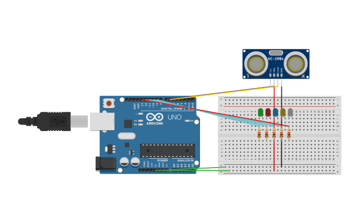 Circuit design III sensor arduino - Tinkercad