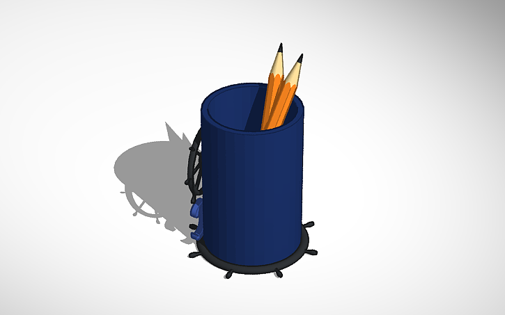 3D design 7C Pen holder - Tinkercad