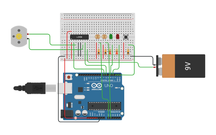 Circuit design Puerta de garaje - Tinkercad