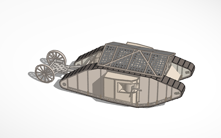 3d Design Mark I Tank Tinkercad