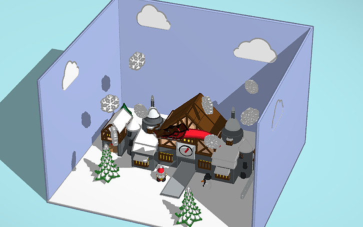 3D design Santa's Workshop Diorama - Tinkercad