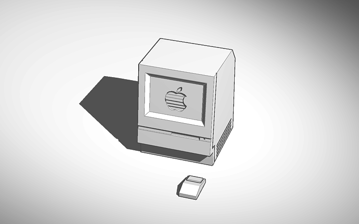 3D design Apple Mac Classic - Tinkercad