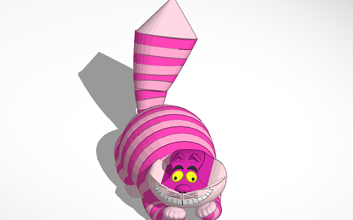 3d Design Cheshire Cat Tinkercad