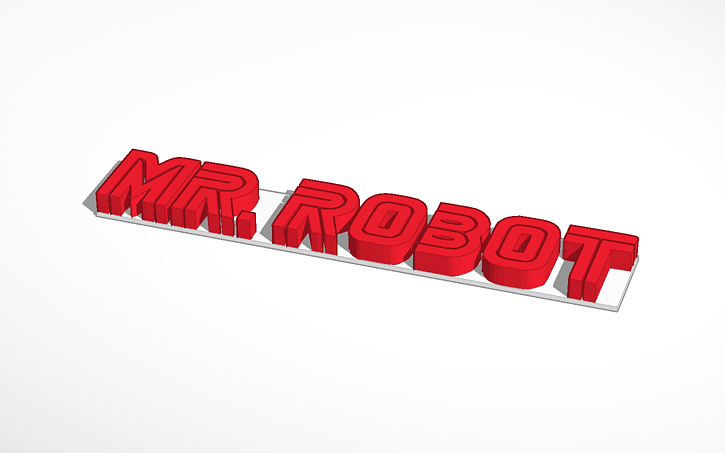 Mr Robot Logo Tinkercad Mr Robot Logo Tinkercad