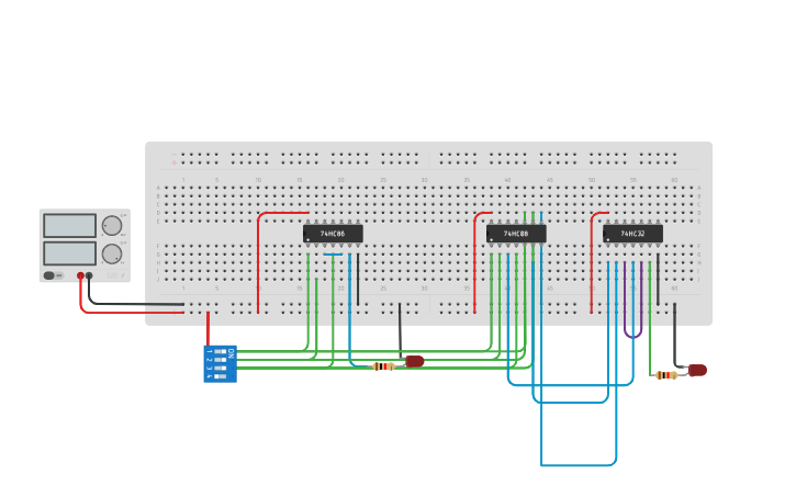Circuit design Full Adder | Tinkercad